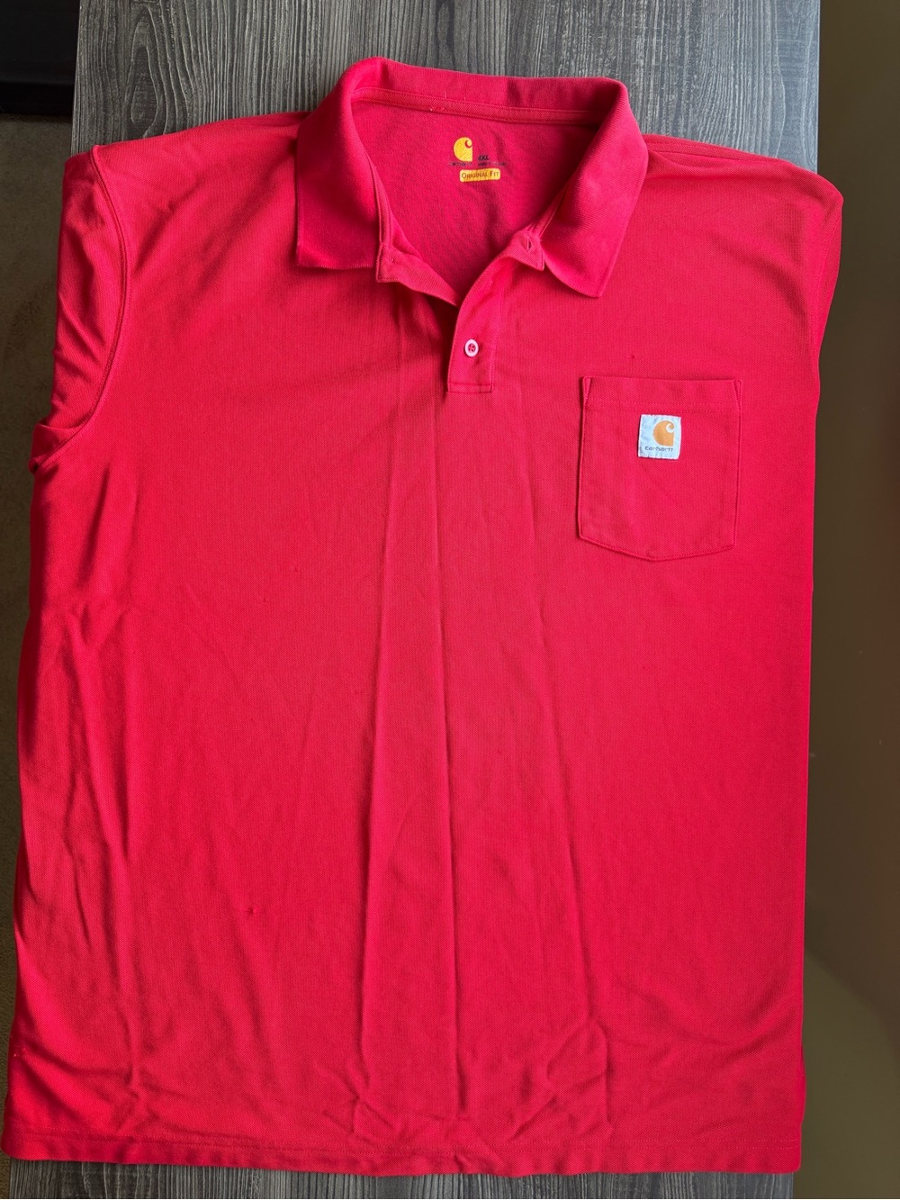 Carhartt Men's Bright Red Pocket Polo